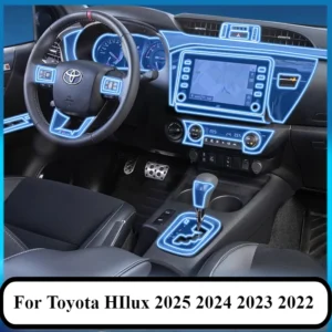 for toyota hilux 2025 2024 2023 accessories interior film transparent tpu gear panel navigation center console ppf protection
