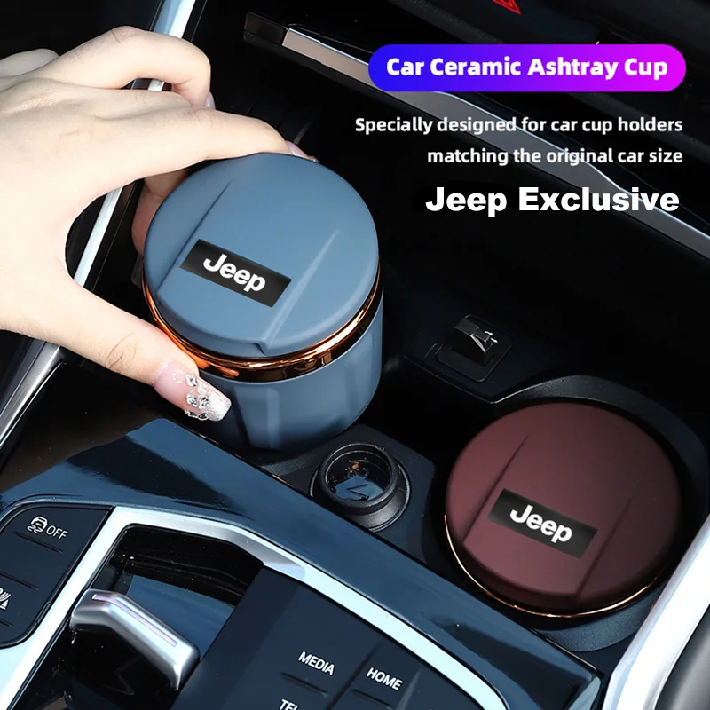 car ceramic ashtray led light ash tray cup auto accessories for jeep grand cherokee wrangler jk gladiator compass renegade recon car ceramic ashtray led light ash tray cup auto accessories for jeep grand cherokee wrangler jk gladiator compass renegade recon