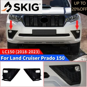 for 2018 2023 toyota land cruiser prado 150 black yao fog lampshade lc150 exterior decoration modification accessories 2021 2020