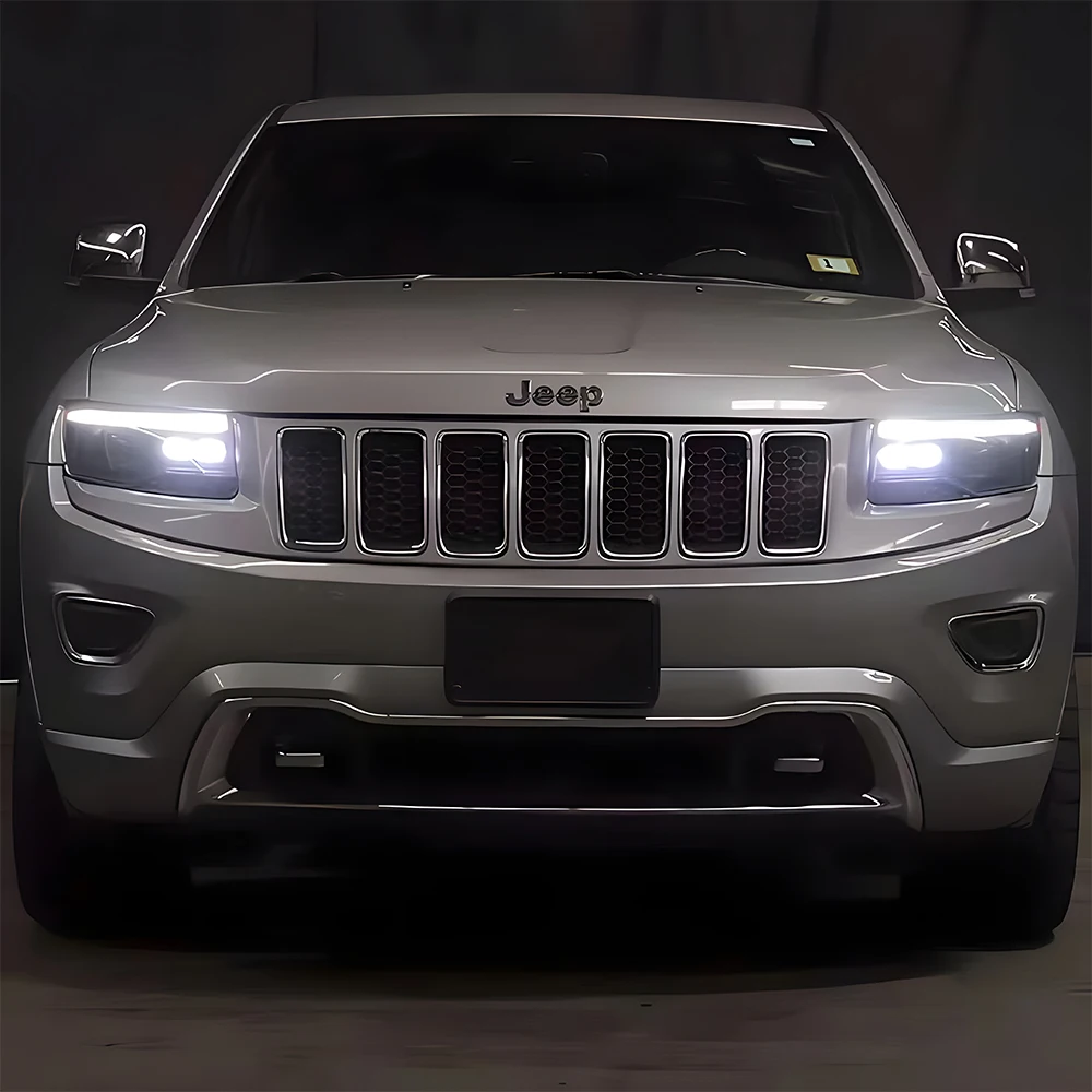 car lights for jeep grand cherokee 2014 2021 auto led headlight assembly upgrade startup effect projector lens tools car lights for jeep grand cherokee 2014 2021 auto led headlight assembly upgrade startup effect projector lens tools