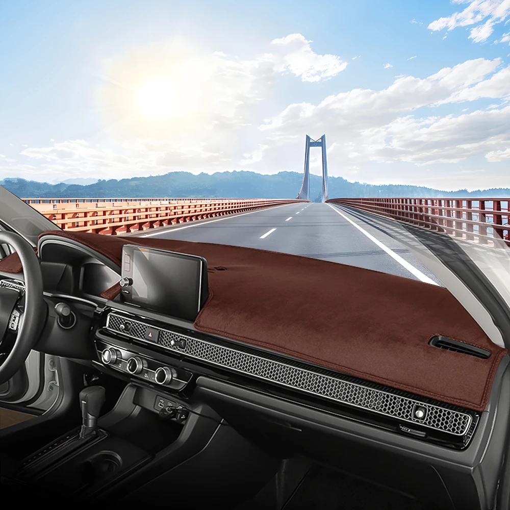 for honda civic 11th gen 2021 2022 2023 2024 2025 car dashboard mat sun shade instrument desk non slip cover for honda civic 11th gen 2021 2022 2023 2024 2025 car dashboard mat sun shade instrument desk non slip cover