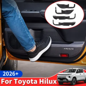 for 2026 toyota hilux hilux pickup truck door anti kick plate scratch resistant wearproof easy install inner door panel protecti