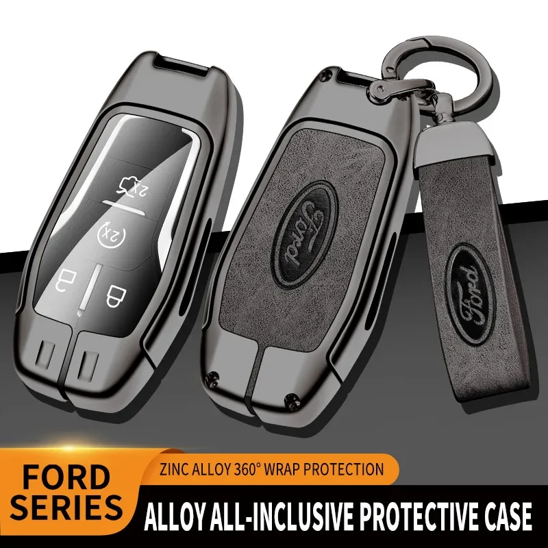 car metal leather remote key case cover ford fusion mondeo mustang f 150 explorer edge 2015 2018 car key protection accessories car metal leather remote key case cover ford fusion mondeo mustang f 150 explorer edge 2015 2018 car key protection accessories