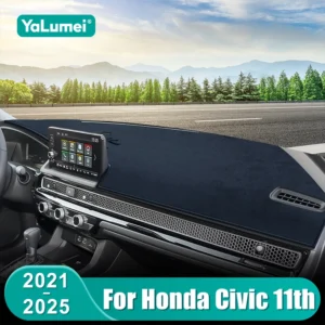 for honda civic 11th gen 2021 2022 2023 2024 2025 car dashboard mat sun shade instrument desk non slip cover accessories