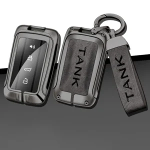 zinc alloy car remote control key case cover shell for tank 300 500 protective keychain buckle bag set interior accessories