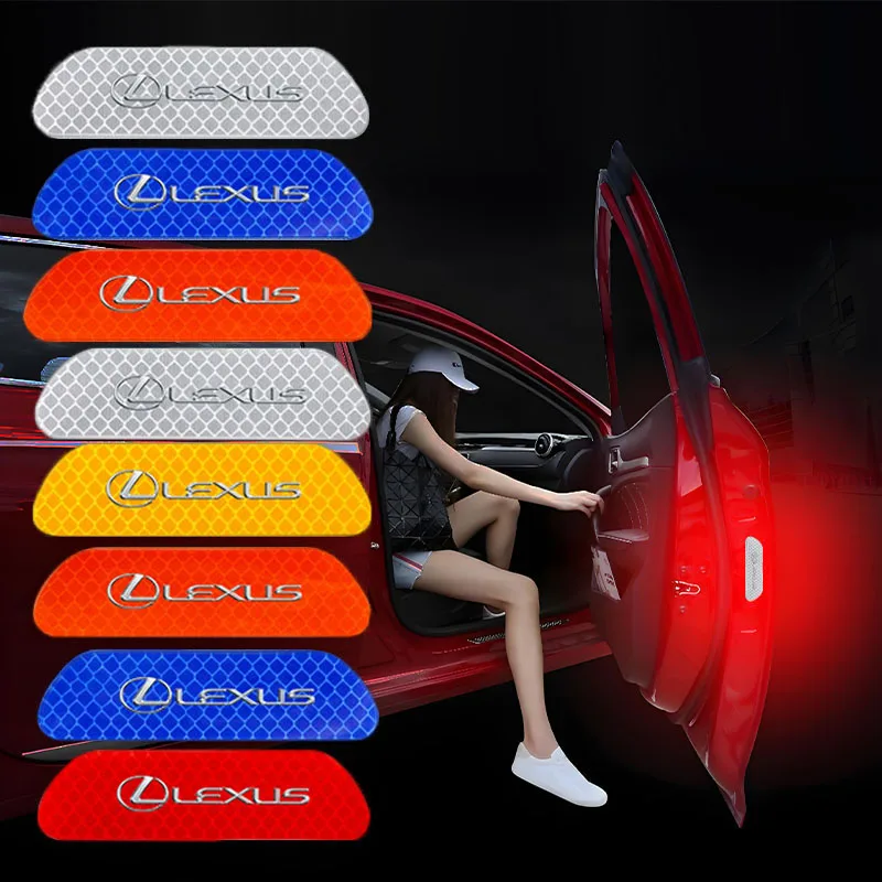 4pcs car door reflective stickers safety warning mark for lexus f sport plug in hybrid es ux 300e gs gx is lbx nx rx 350h 450h 4pcs car door reflective stickers safety warning mark for lexus f sport plug in hybrid es ux 300e gs gx is lbx nx rx 350h 450h