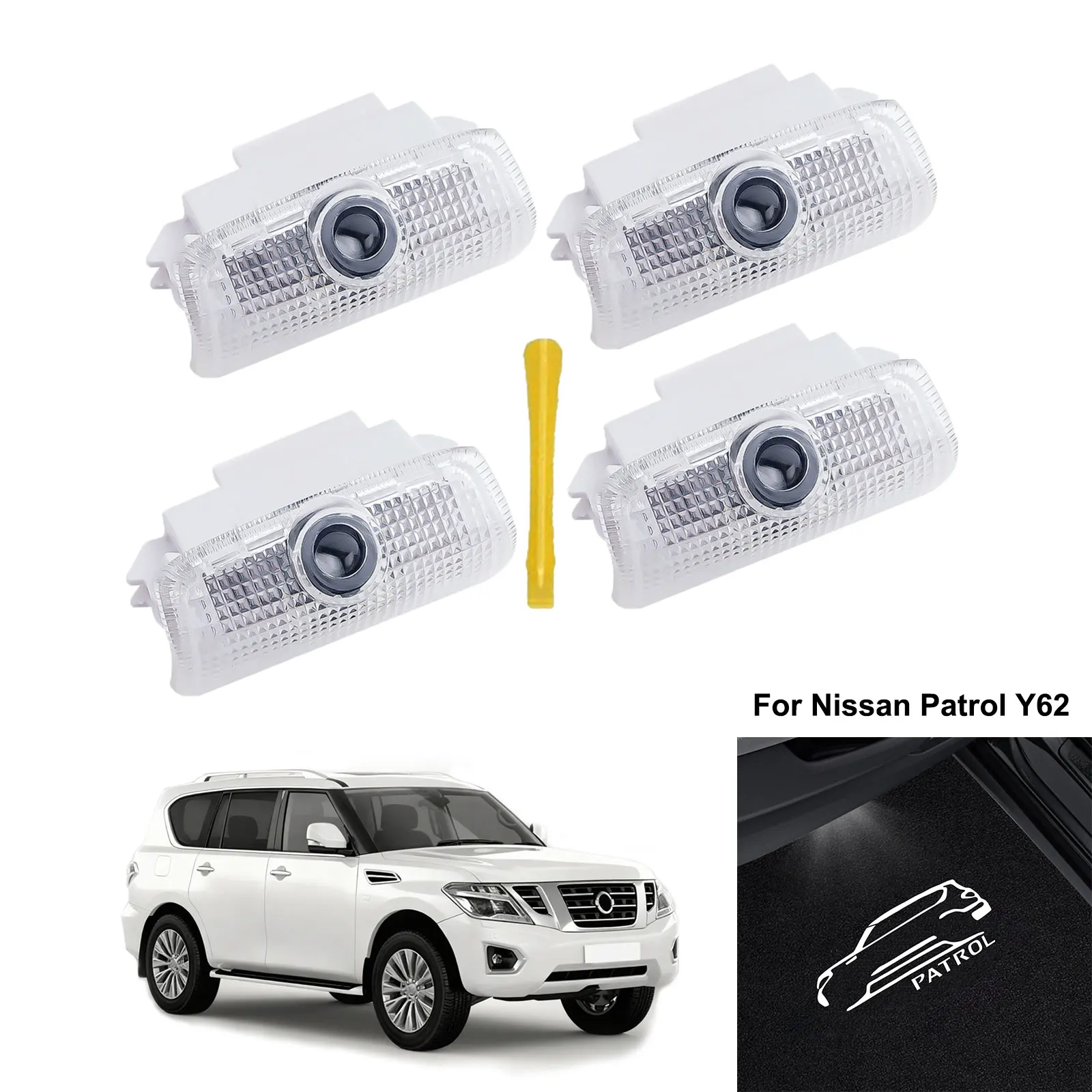 4pcs for nissan patrol y62 car welcome lights led door projector shadow lights for patrol y62 2010 2022 2021 2020 2019 2011 2012 4pcs for nissan patrol y62 car welcome lights led door projector shadow lights for patrol y62 2010 2022 2021 2020 2019 2011 2012