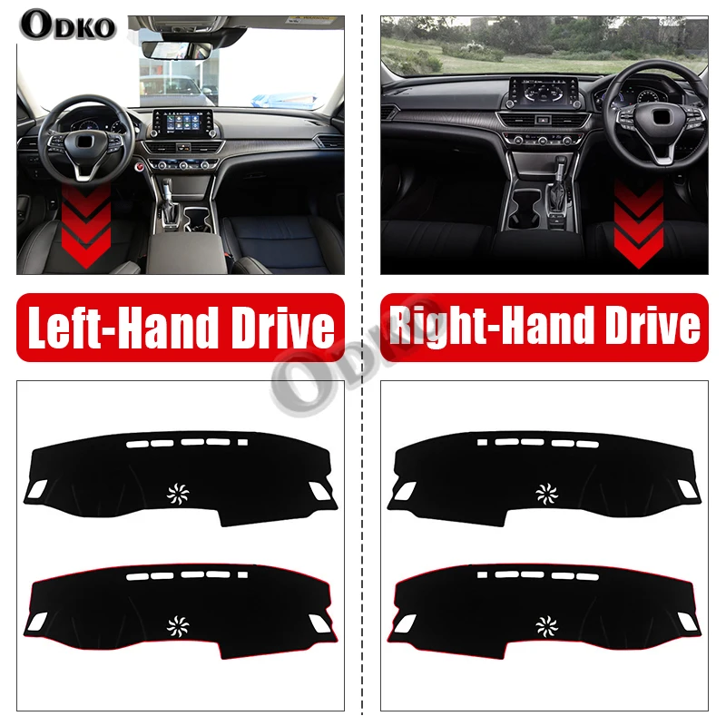 for honda accord 10th 2018 2019 2020 2021 2022 car dashboard mat sun shade instrument desk non slip cover for honda accord 10th 2018 2019 2020 2021 2022 car dashboard mat sun shade instrument desk non slip cover