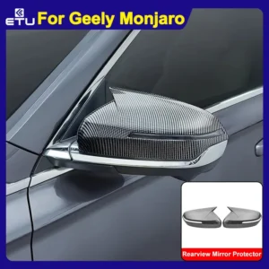for geely monjaro rearview mirror protector side mirror cover carbon fiber textured cover car accessories geely monjaro monjaro