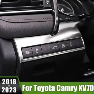 for toyota camry xv70 70 2018 2023 stainless car head lamp light switch headlight adjustment knob panel control button trim