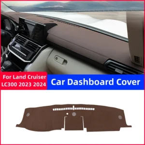 for toyota land cruiser lc300 2022 2023 car dashboard cover frosted leather sun shade dash mat non slip dashboard pad carpet lhd