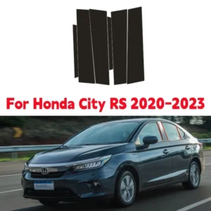for honda city rs 2020 2023 6pcs window trim covers center film column b c pillar posts sticker car accessories