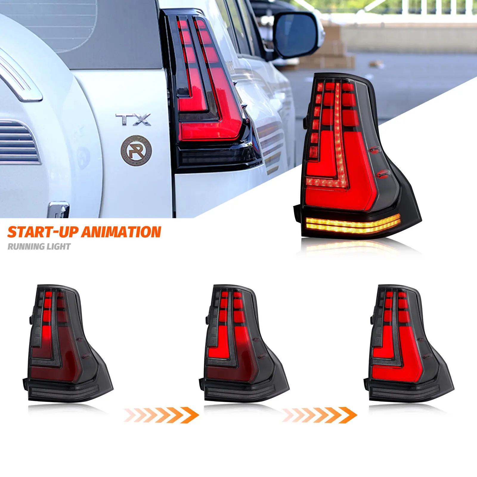 led tail lights for lexus gx460 2010 2021 toyota prado 2010 2021 with start animation drl rear lamp assembly taillights led tail lights for lexus gx460 2010 2021 toyota prado 2010 2021 with start animation drl rear lamp assembly taillights