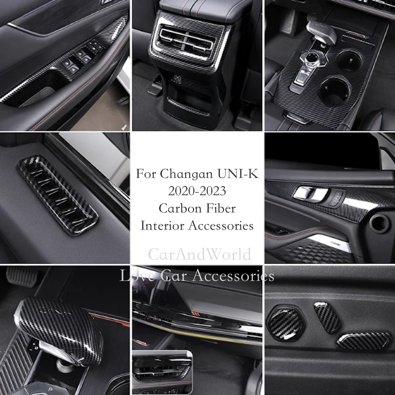 carbon fiber car air condition outlet console gear shift head window lift trim panel interior accessories for changan unik uni k carbon fiber car air condition outlet console gear shift head window lift trim panel interior accessories for changan unik uni k