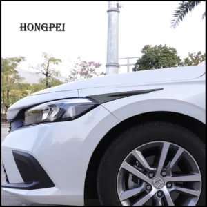 car styling for honda civic 11th 2021 2022 headlight eyelid decorative cover sticker trim head lamp eyebrow auto accessories