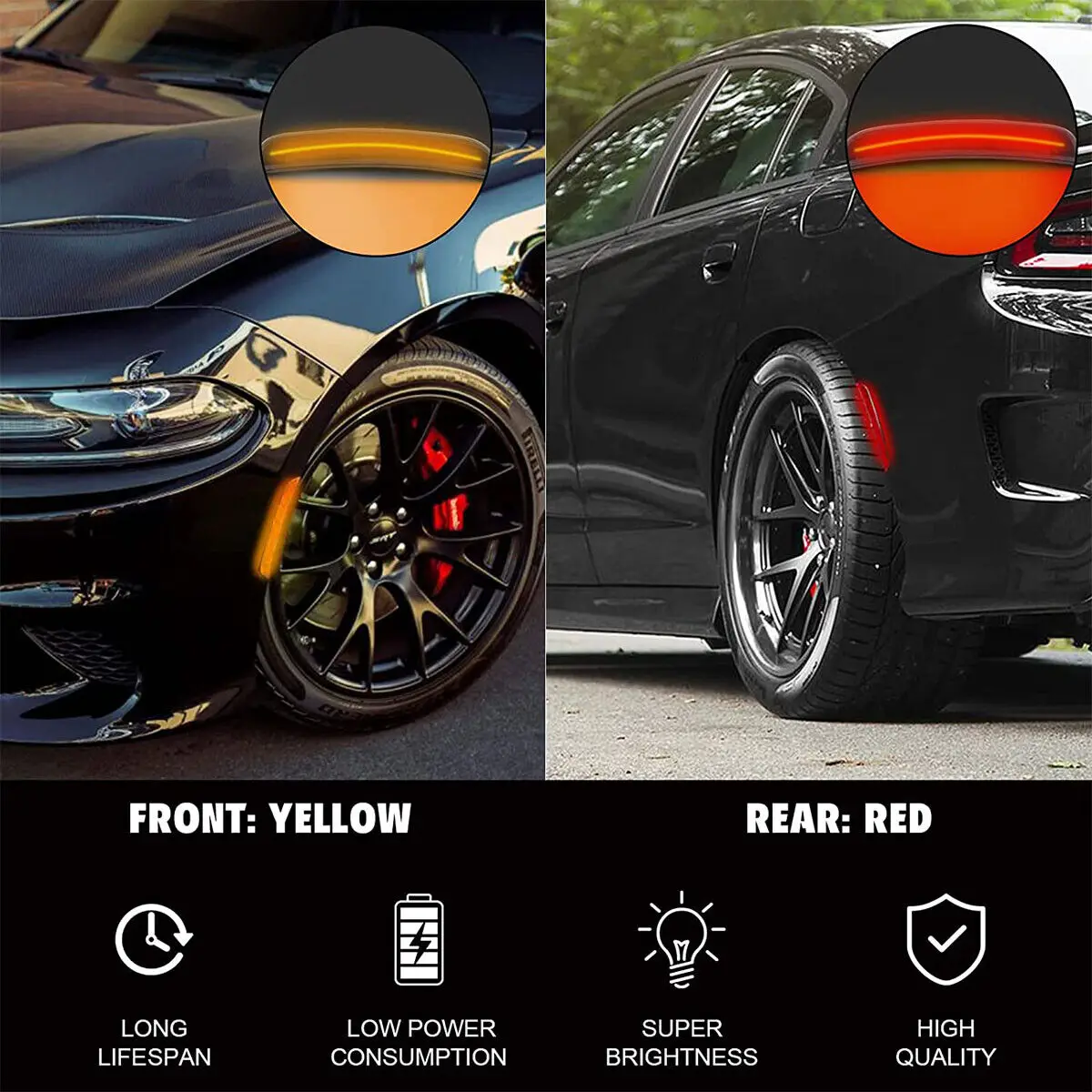4pcs front rear bumper led side marker light smoked lens car lamp for dodge charger 2015 2016 2017 2018 2019 2020 2021 2022 2023 4pcs front rear bumper led side marker light smoked lens car lamp for dodge charger 2015 2016 2017 2018 2019 2020 2021 2022 2023