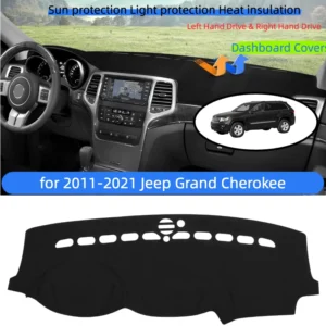 for 2011 2021 jeep grand cherokee car center console dashmat dashboard avoid light pad anti dirty dustproof mat