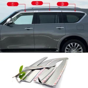 car accessories fit for infiniti qx80 z62 2010 2023 chrome waterproof door window visor vent shades sun rain guard