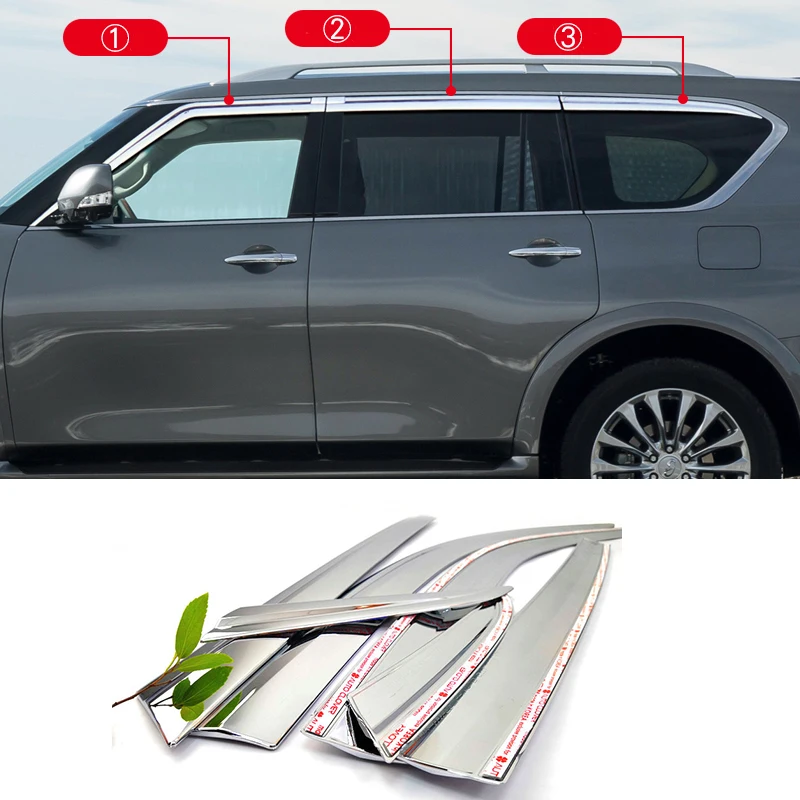 car accessories fit for infiniti qx80 z62 2010 2023 chrome waterproof door window visor vent shades sun rain guard car accessories fit for infiniti qx80 z62 2010 2023 chrome waterproof door window visor vent shades sun rain guard