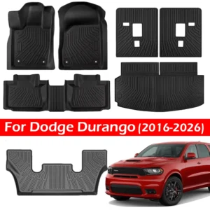 for dodge durango 2016 2025 2026 floor mats cargo liner all weather protector heavy duty tpe waterproof accessories（6/7 seats）