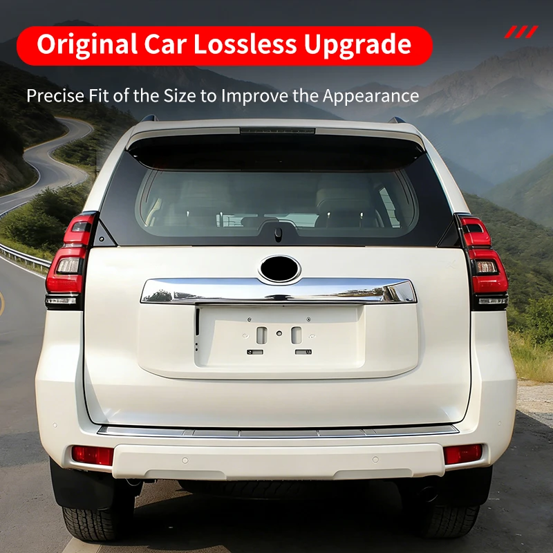 for toyota 2023 2018 land cruiser prado 150 lc150 car tailgate decoration strip cover panel replacement body styling for toyota 2023 2018 land cruiser prado 150 lc150 car tailgate decoration strip cover panel replacement body styling