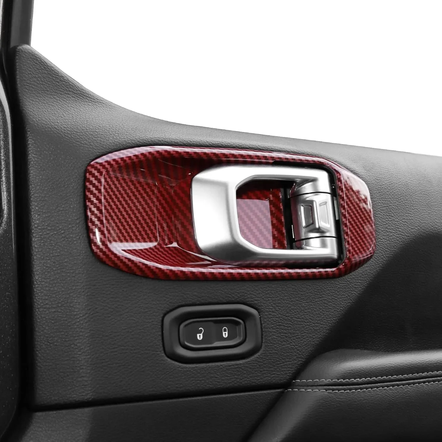 for jeep jl door handle bowl cover decor trim internal for 2018 2023 jeep wrangler jl 4 door carbon fiber for jeep jl door handle bowl cover decor trim internal for 2018 2023 jeep wrangler jl 4 door carbon fiber