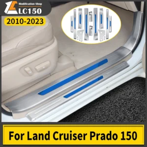 stainless steel door sill pedal for toyota land cruiser prado 150 lc150 fj150 threshold upgrades interior decoration accessories