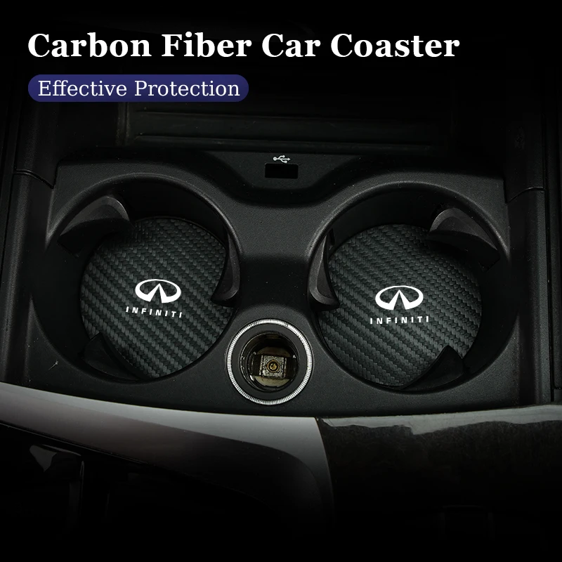 2pcs car carbon leather water cup pad anti noise coaster mat for infiniti q50 fx35 q30 g37 q70 qx70 g35 q60 qx50 qx60 qx80 qx30 2pcs car carbon leather water cup pad anti noise coaster mat for infiniti q50 fx35 q30 g37 q70 qx70 g35 q60 qx50 qx60 qx80 qx30