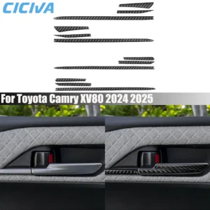carbon fiber car accessories door decorative strips interior cover trim modified sticker for toyota camry xv80 2024 2025
