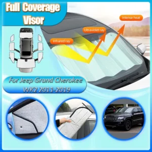 car sun visors for jeep grand cherokee wk2 accessories 2011 2019 sunshades outdoor side window windshield covers car accessories