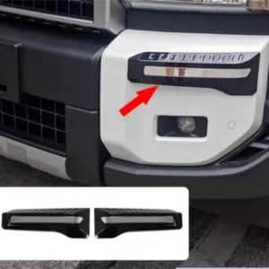 car style front bumper fog light side strip cover lamp eyebrow frame accessories for toyota land cruiser 250 prado lc250 2024 +