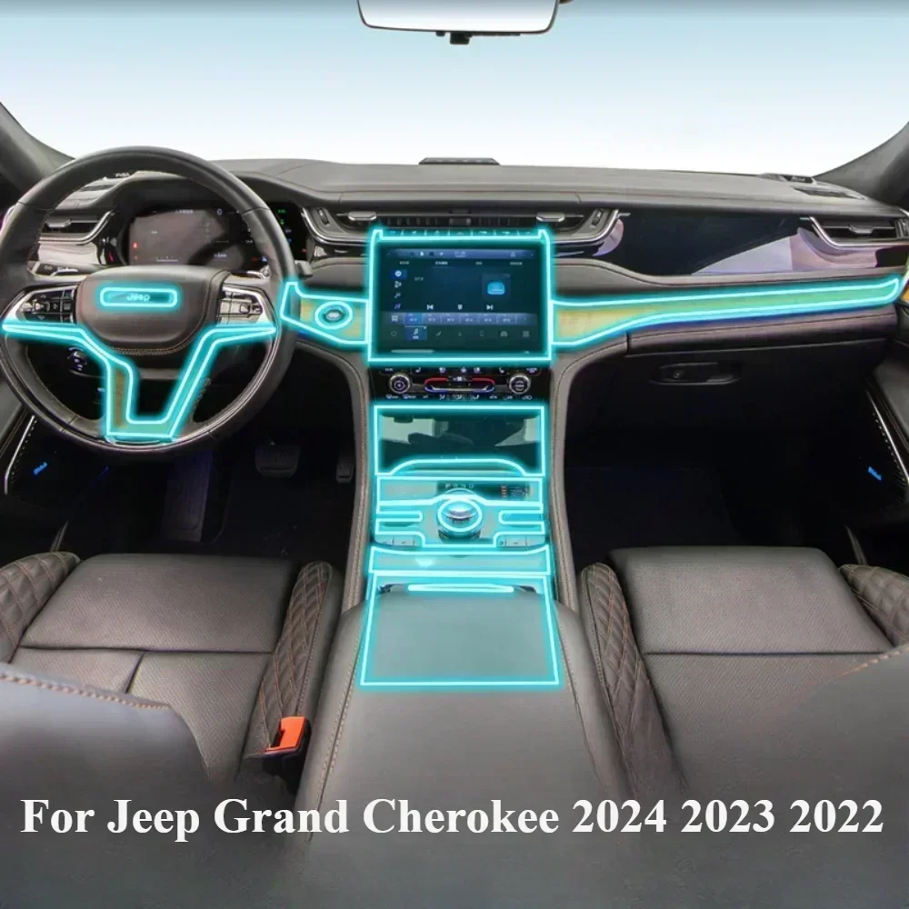for jeep grand cherokee 2024 2023 interior accessories film transparent tpu ppf gear panel center console anti scratch sticker for jeep grand cherokee 2024 2023 interior accessories film transparent tpu ppf gear panel center console anti scratch sticker