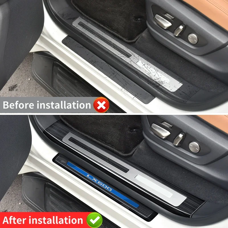 for toyota 2022 2026 lexus lx600 lx700 600 700 stainless steel door sill protector scratch proof interior protection for toyota 2022 2026 lexus lx600 lx700 600 700 stainless steel door sill protector scratch proof interior protection