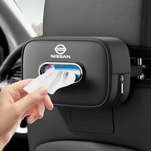 leather car tissue box holder back seat multi storage bag for nissan sylphy n7 teana qashqai note j10 j11 navara juke gtr patrol