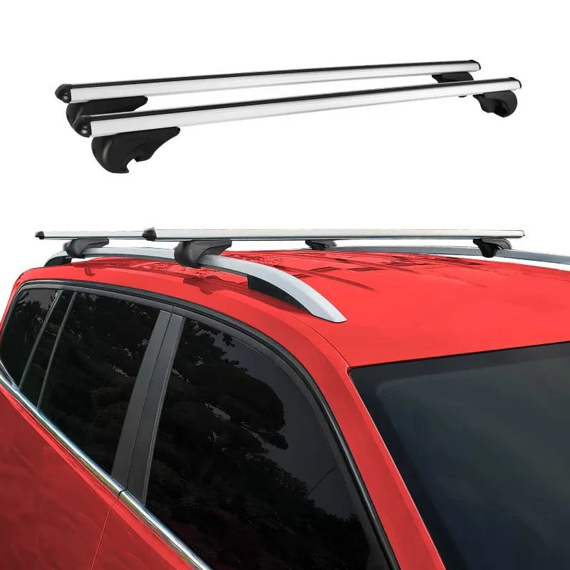 roof rack cross bars for gmc acadia 2024 2026, alu silver luggage carrier 2 pcs roof rack cross bars for gmc acadia 2024 2026, alu silver luggage carrier 2 pcs