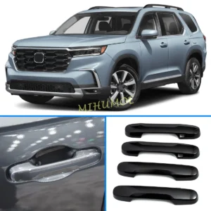 for honda pilot 2023 2024 2025 car accessories abs glossy black door handle covers with smart key hole trim molding
