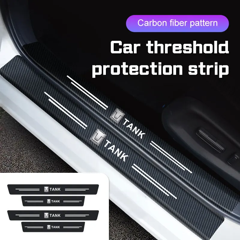 universal imitation carbon fiber leather car door sill protection strip for great wall wey tank 300 500 700 800 car universal imitation carbon fiber leather car door sill protection strip for great wall wey tank 300 500 700 800 car
