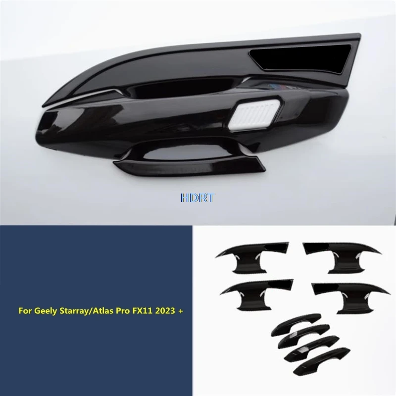 car styling door handle cover gate bowl trim frame accessories exterior sticker for geely starray/atlas pro/boyue l fx11 2023 + car styling door handle cover gate bowl trim frame accessories exterior sticker for geely starray/atlas pro/boyue l fx11 2023 +