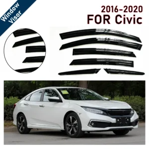 6 pcs of the latest model car window sunshade for civic 2016 2020 sedan, window visor rain guards window visors rain guards