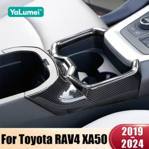for toyota rav4 xa50 2019 2020 2021 2022 2023 2024 rav 4 hybrid abs car front row water cup holder trim cover frame accessories