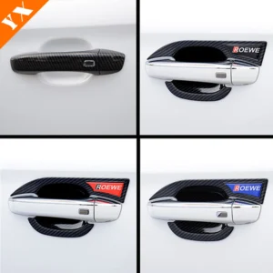 for 2018 2023 roewe i5 ei5 accessories black carbon chrome trim car door knob protector door handle frame cover car garnish