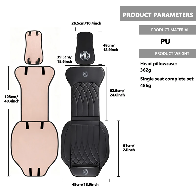 for mg car seat cushion headrest cover set breathable wear resistant protector gt 3 5 6 7 gs pilot hs zs zx for mg car seat cushion headrest cover set breathable wear resistant protector gt 3 5 6 7 gs pilot hs zs zx