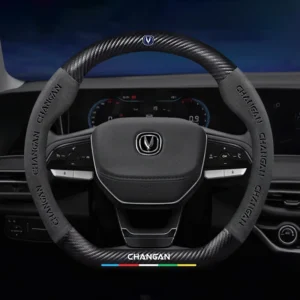 car suede carbon fiber steering wheel cover for changan uni k uni t cs15 cs35 cs55 cs75 plus cs85 coupe cs95 alsvin cx70