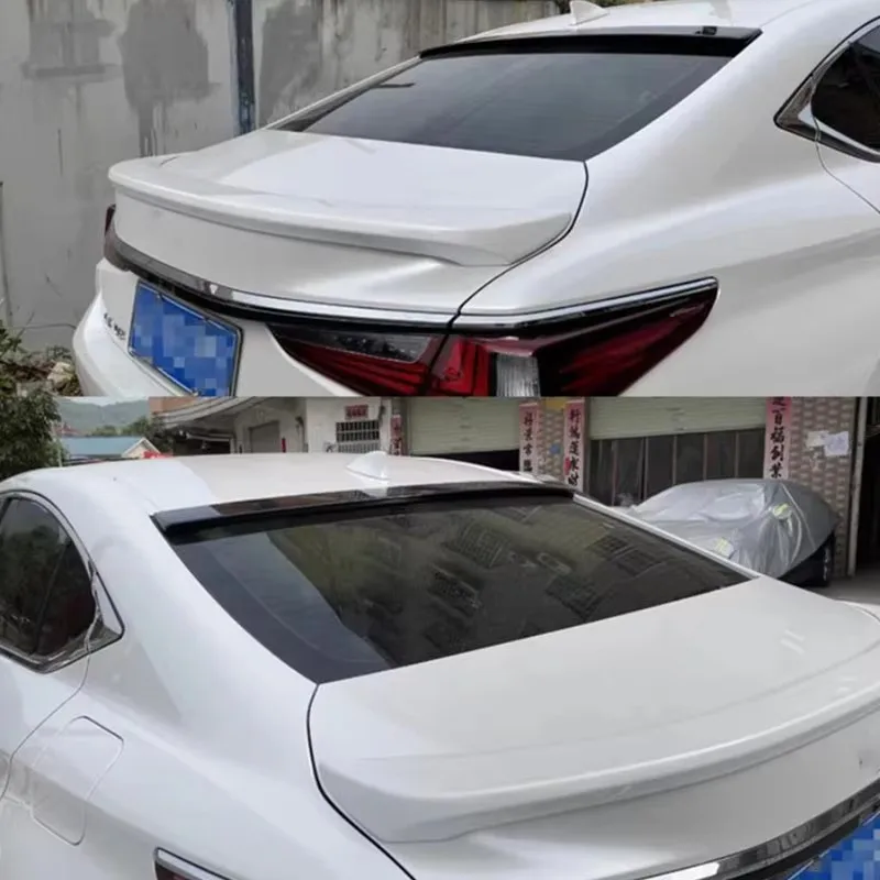 for 2018 2024 year lexus es series roof spoiler wing abs plastic trunk rear tail lip accessories body kit for 2018 2024 year lexus es series roof spoiler wing abs plastic trunk rear tail lip accessories body kit