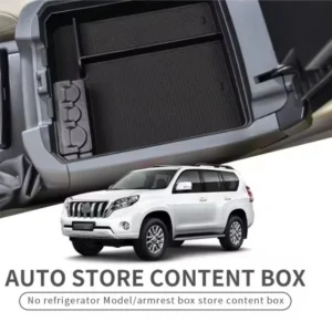 for toyota land cruiser prado 150 fj150 auto armrest box storage tray organizer coin car interior accessories black