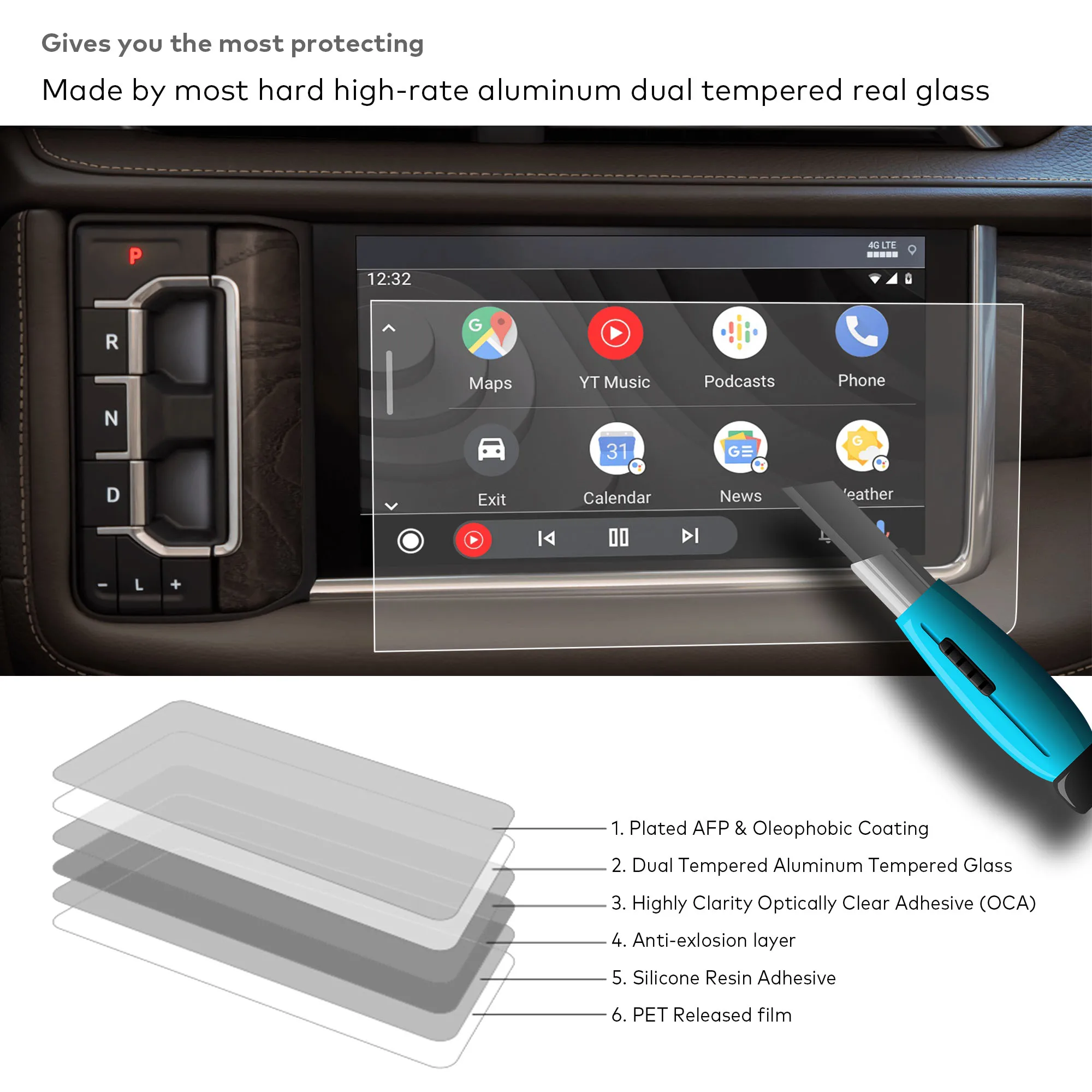 tempered glass screen protector for 2021 2022 2023 2024 gmc yukon & yukon xl denali / denali ultimate 10.2 inch touch screen tempered glass screen protector for 2021 2022 2023 2024 gmc yukon & yukon xl denali / denali ultimate 10.2 inch touch screen
