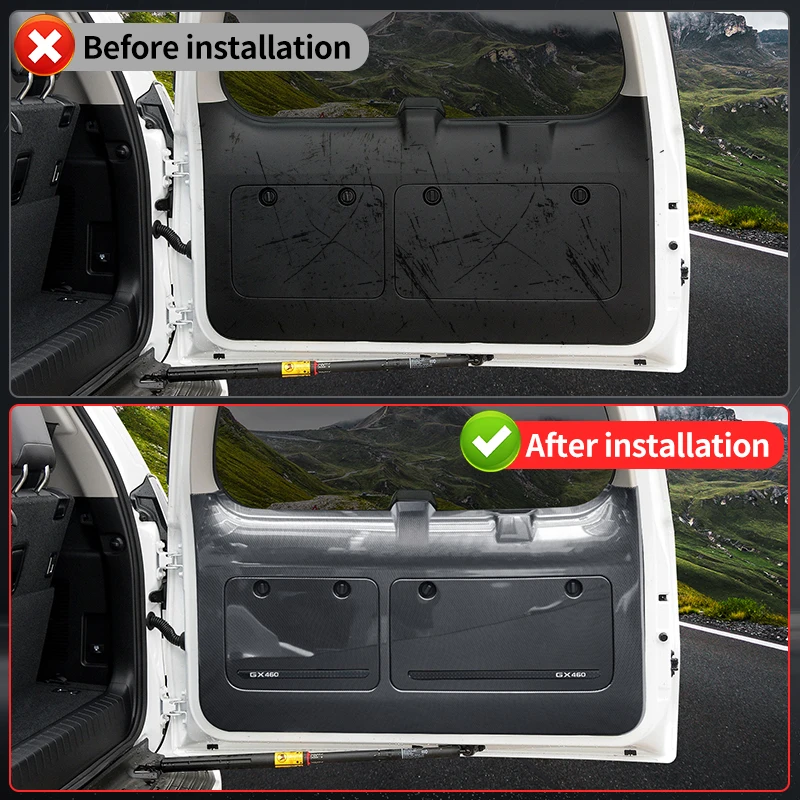 for 2010 2023 2022 lexus gx460 tailgate panel cover,interior upgraded trunk modification fiber pattern garnish parts for 2010 2023 2022 lexus gx460 tailgate panel cover,interior upgraded trunk modification fiber pattern garnish parts