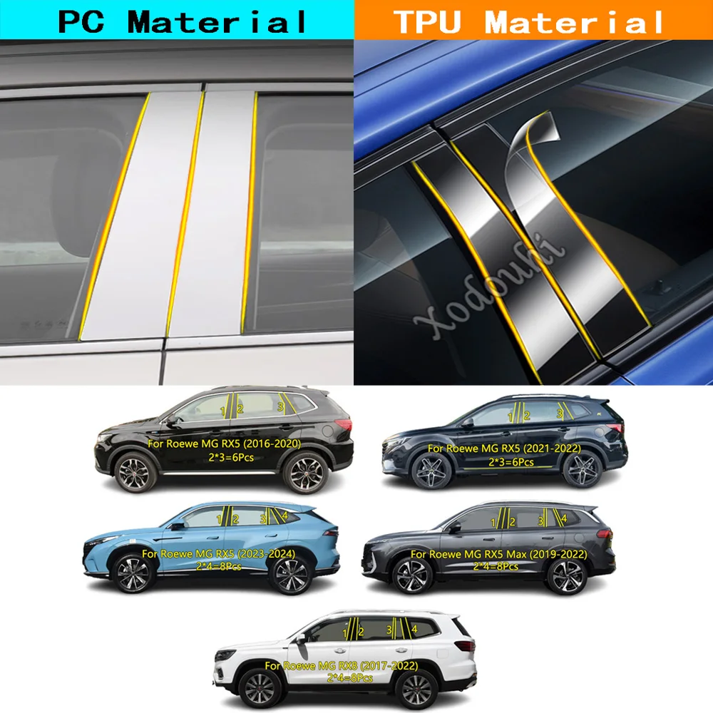tpu/glossy mirror pillar post cover middle bc column decoration strip sticker for roewe mg rx5 max rx8 2016 2017 2018 2024 tpu/glossy mirror pillar post cover middle bc column decoration strip sticker for roewe mg rx5 max rx8 2016 2017 2018 2024