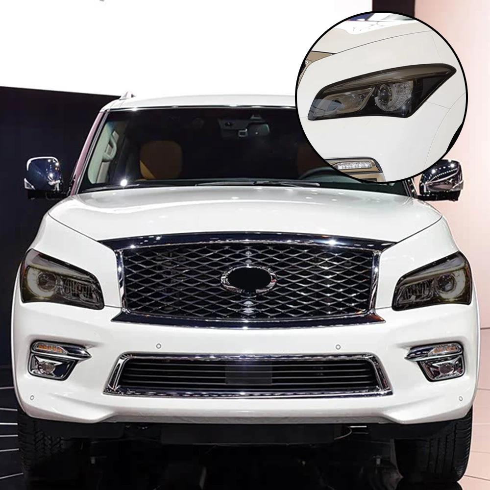 for infiniti qx80 z62 z63 2014 2026 smoke black high gloss pre cut tpu headlight protective film ppf anti scratch vinyl wrap kit for infiniti qx80 z62 z63 2014 2026 smoke black high gloss pre cut tpu headlight protective film ppf anti scratch vinyl wrap kit