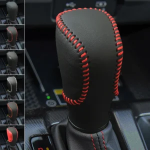 car leather head knob gear shift collars handbrake grip cover for honda civic 2022 2023 fit 2021 2023 accord 2018 2023